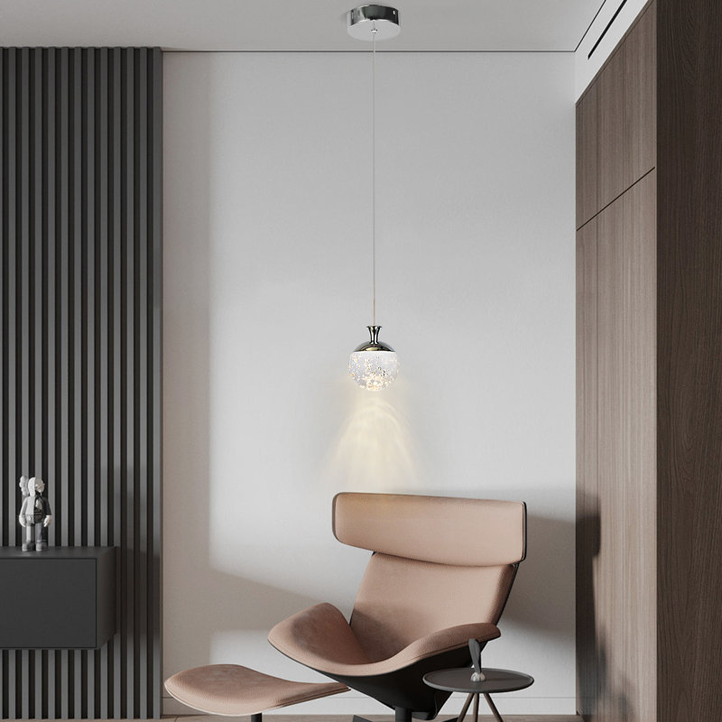 1 - Light Chrome LED Single Pendant