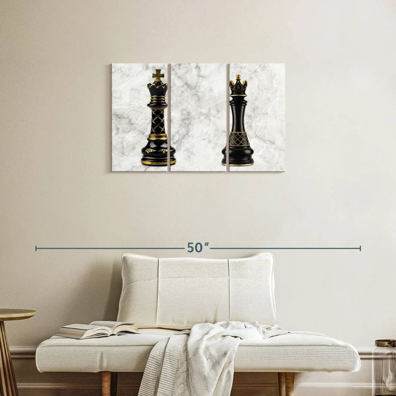 Senne Chess Royalties, 20" H x 33" W