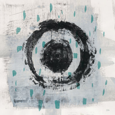 Zen Circle II Crop With Teal by Melissa Averinos - Wrapped Canvas Painting