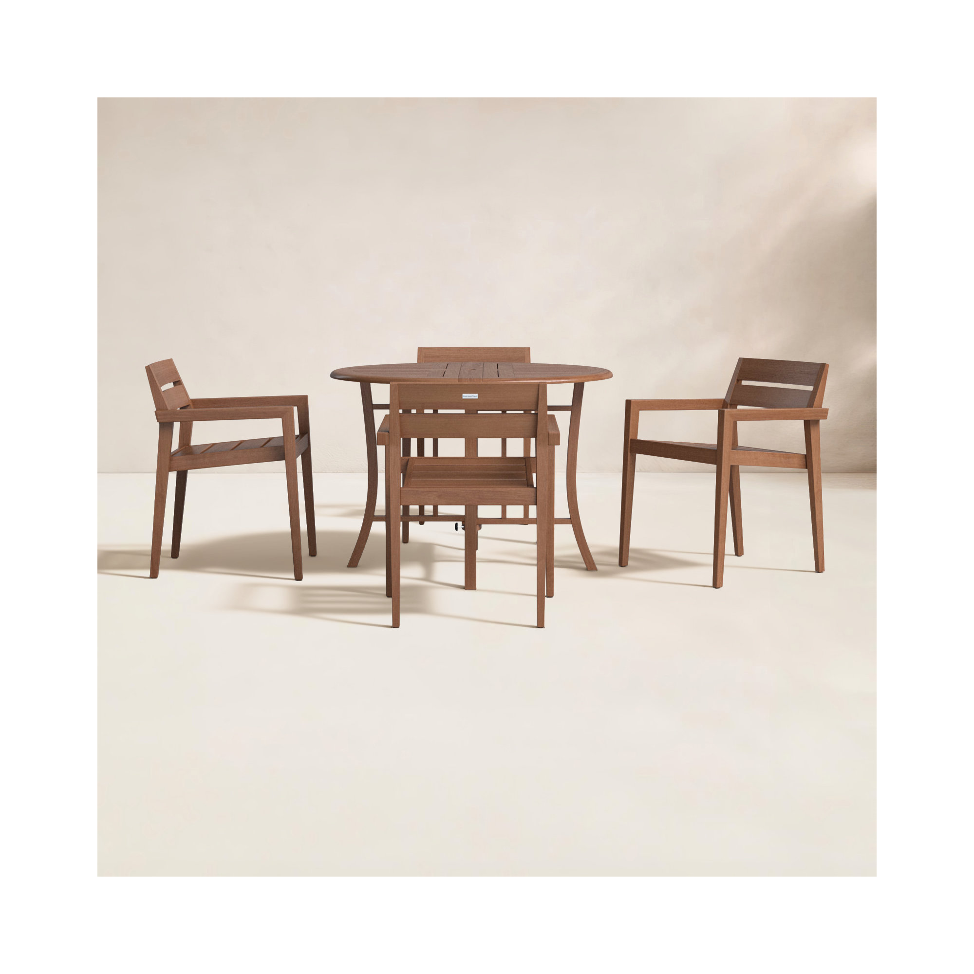 Kinsler Round 4 - Person Dining Set, 30" H x 43" W x 43" D