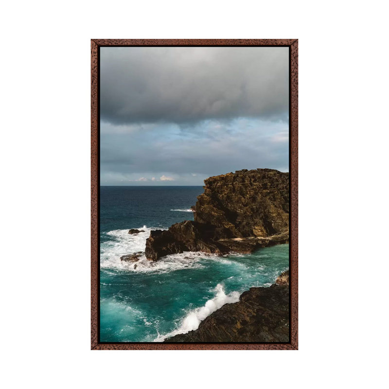 Oahu Hawaii by Bethany Young - Print on Canvas, Classic Brown Wood Framed, 101.6cm H x 66.04cm W x 3.81cm D