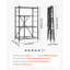 Tablette de rangement pliante avec roulettes