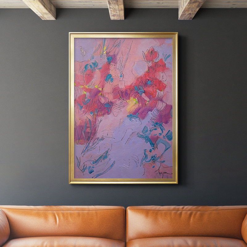 «Wish You Well» sur papier, Encadrement doré, H 42,5 po x l 30,5 po x P 1 po