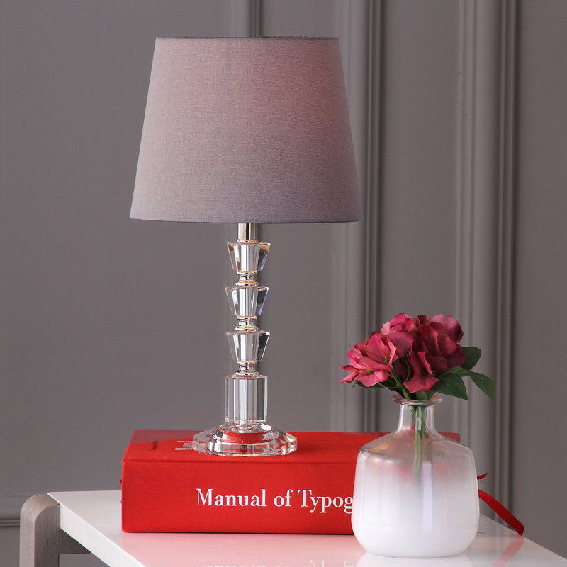 Killingly Crystal Table Lamp, Grey