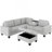 Sectional Corner Sofa L-Shape Couch Space Saving With Storage Ottoman & Cup Holders Design For Large Space Dorm Apartment-926361445
