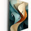 Teal Abstract Vintage Elegant Wave - Abstract Shapes Vintage Wall Clock-99637096