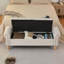 Banc de rangement avec repose-pieds