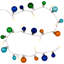 Ornament String Christmas Lights - Warm White LED - 3' Clear Wire - 10Ct - Blue