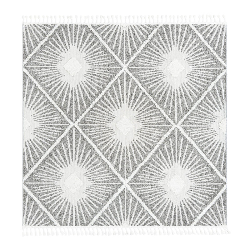 Jojean Geometric Indoor Rug, Square 7'10"