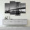 «Suspension Bridge San Francisco Bay Bridge BW», reproduction d'art sur toile 4 pièces