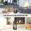 Outsunny 5 Pieces Fireplace Companion Set Metal with Brush Stand Black