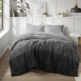 Avril Fluffy Ribbed Plush Comforter Set