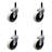 4 Inch Thermoplastic Rubber Wheel 3/4 Inch Expanding Stem Caster Set of 4 SCC/SCC-EX05S410-TPRS-34-4