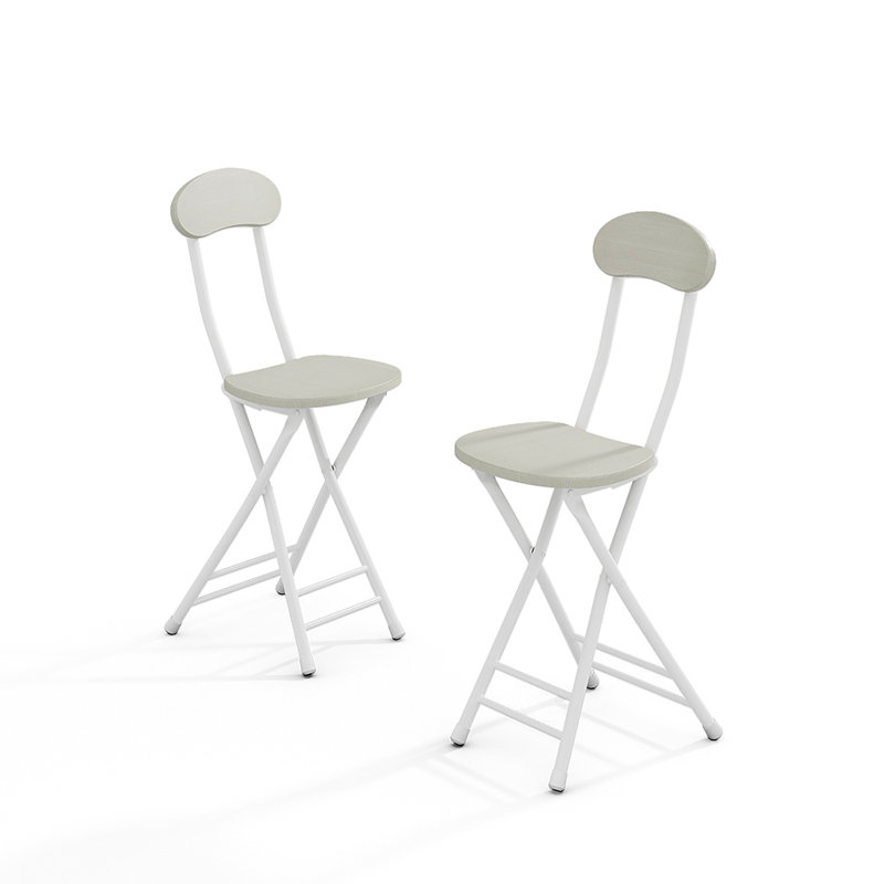 Milea 45.5cm H Folding Cantilever Chair, White