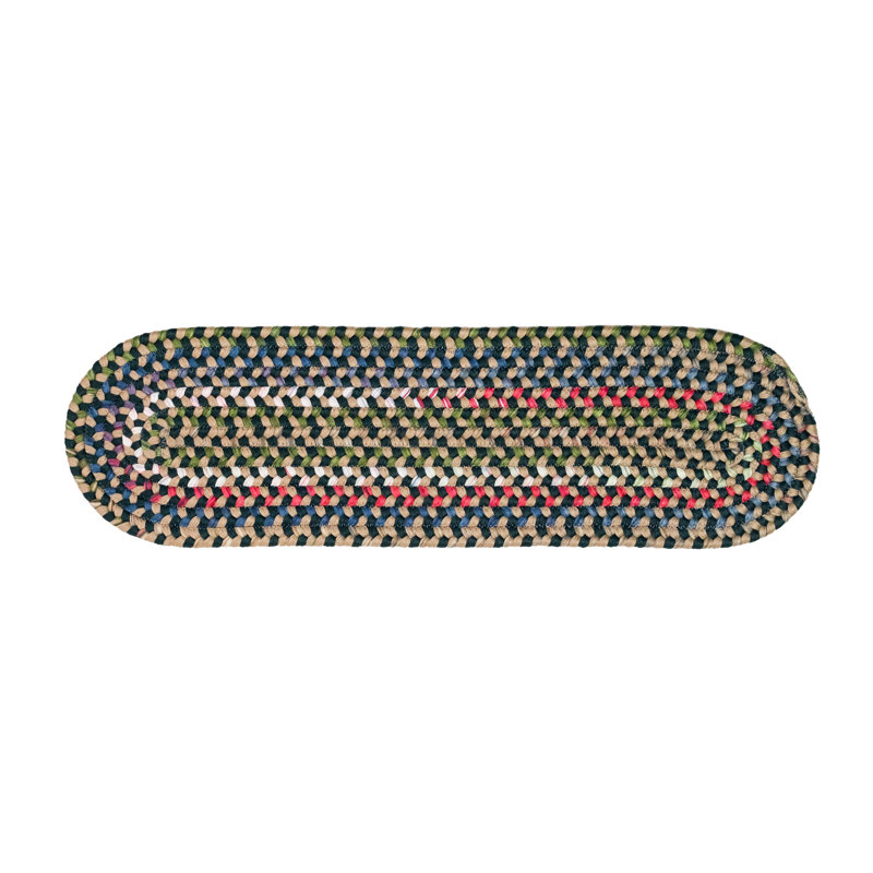 Tapis d'escalier New England Braid 8 po x 28 po, Vert