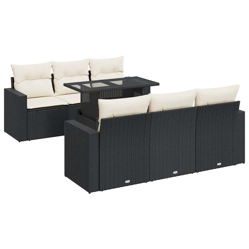 Vidaxl Garden Sofa Set Black