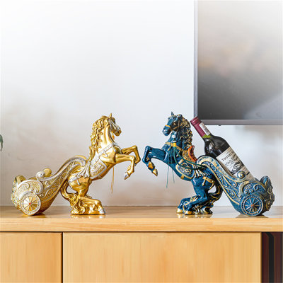 Alkhoury Tabletop Wine Bottle Rack Gold