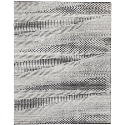 Classics Hand-Knotted Light Gray/Black Area Rug