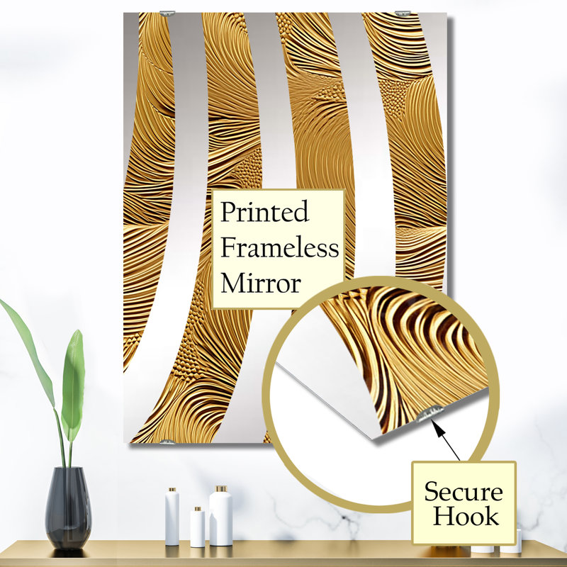 Pierson - Miroir mural en plumes MIR137188, 40 po x 30 po