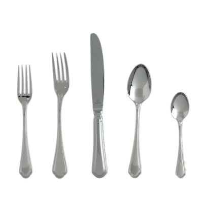 Fortessa Medici 18/10 Stainless Steel 20 Piece Flatware Set (Service for 4), Silver