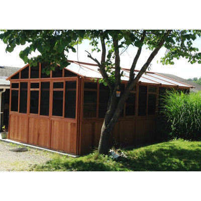 21 Ft. W x 13.5 FT. D Solid Wood Patio Gazebo