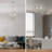 Modern Geometric Ceiling And Pendant Dual-Use Light Fixture, 5-Light Brushed Nickel Chandelier For Dining Room, Kitchen Island, Living Room, Entryway