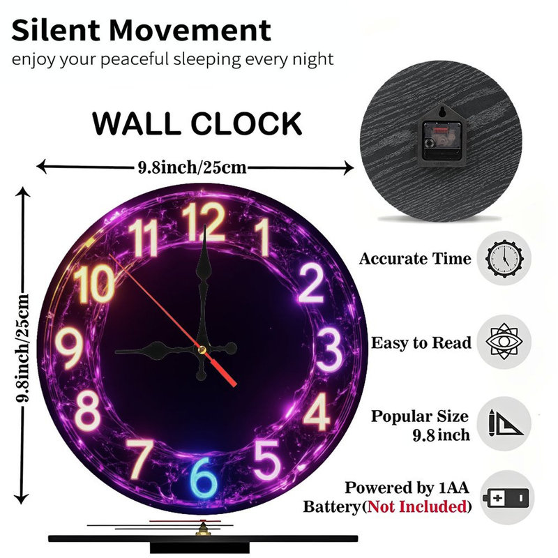 Horloge néon