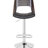 Contemporary Swivel Bar Stool With Adjustable Height, Diamond Finish, And Weathered Oak In Black Upholstery American Design Curved Back, 360 Swivel, Height
