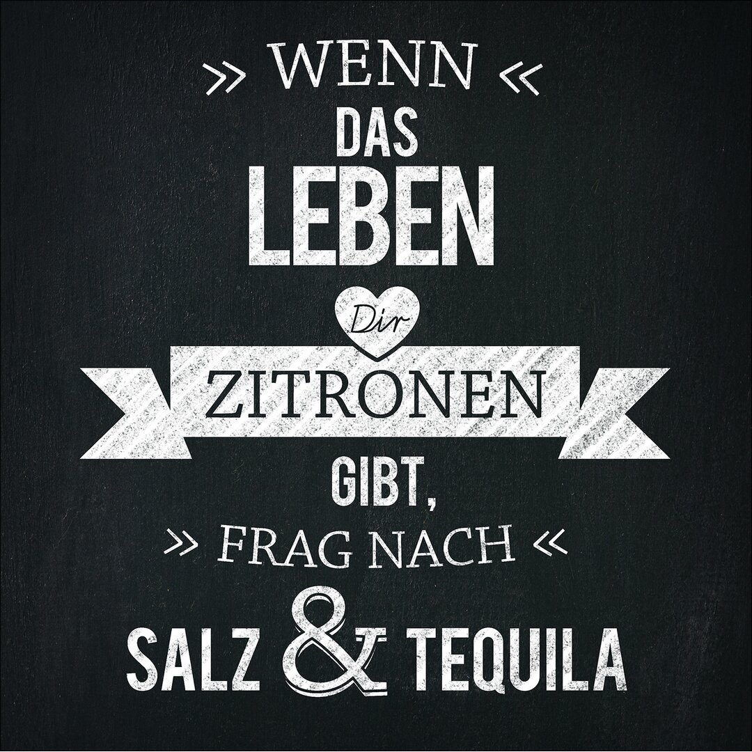 Glasbild Salz & Tequila