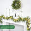 Guirlande de Noël avec lumières, guirlande de verdure de 6 pi avec minuterie 20 lumières DEL pommes de pin artificielles décorations de Noël pour la maison