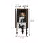 55.12"Black solid wood bedroom triangular storage cabinet
