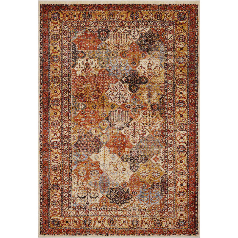 Manteno Oriental Indoor Rug, Rectangle 5' x 7'