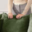 Canapé rembourré en velours côtelé avec repose-pieds-556585040