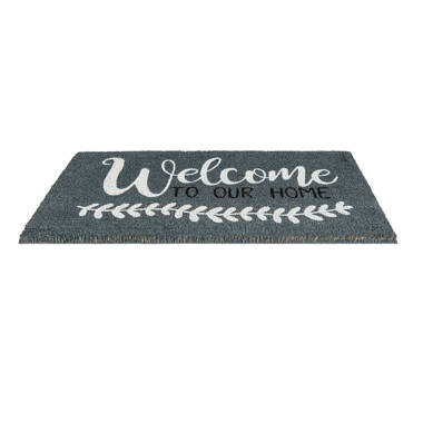 Welcome to Our Home Black & White Doormat