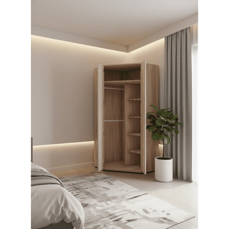 Polymilis 2 Door Manufactured Wood Wardrobe