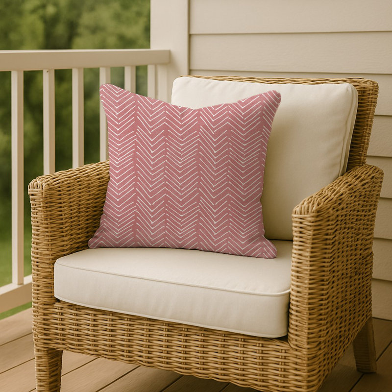  Housse et insert de coussin extérieur Scribble 14, 16 po x 16 po, Rose