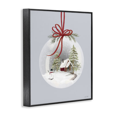 Cottage Scene Snowglobe Framed Giclee Art by House Fenway