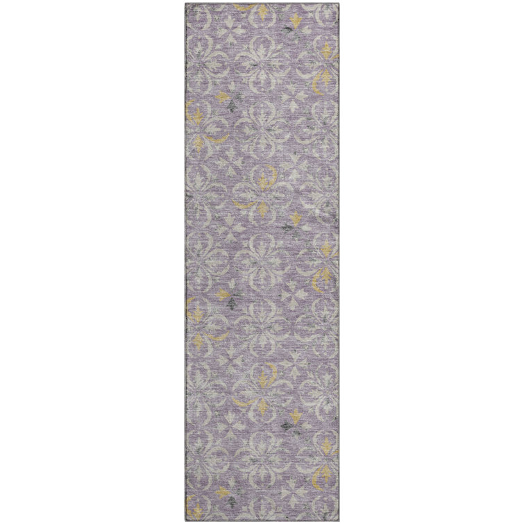 Premium Machine Washable Prisco Lavender Rug