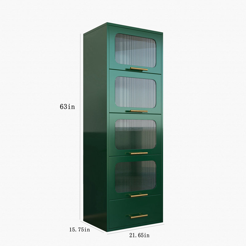Armoire de rangement en métal, Vert