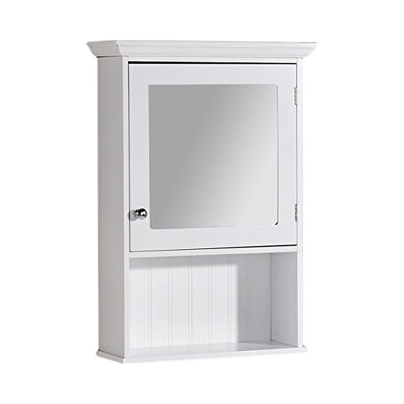 Kelaa 470mm W 670mm H Surface Framed Medicine Cabinet Mirror 3 Adjustable, White