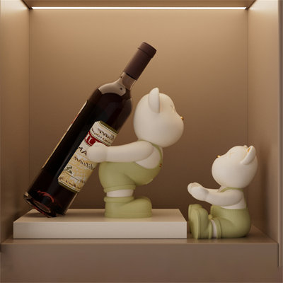 Kabes Tabletop Wine Bottle Rack Green