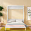 Lit escamotable peu encombrant avec tablette de rangement, bois massif, maison moderne