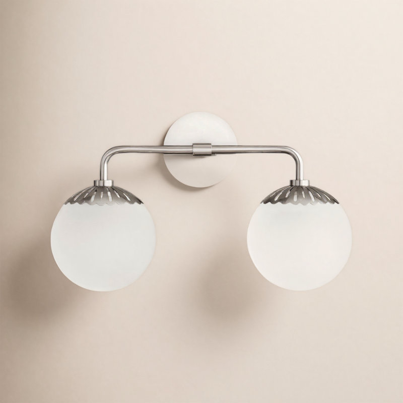 Éclairage pour meuble-lavabo 2 lumières Deniaud, Nickel poli