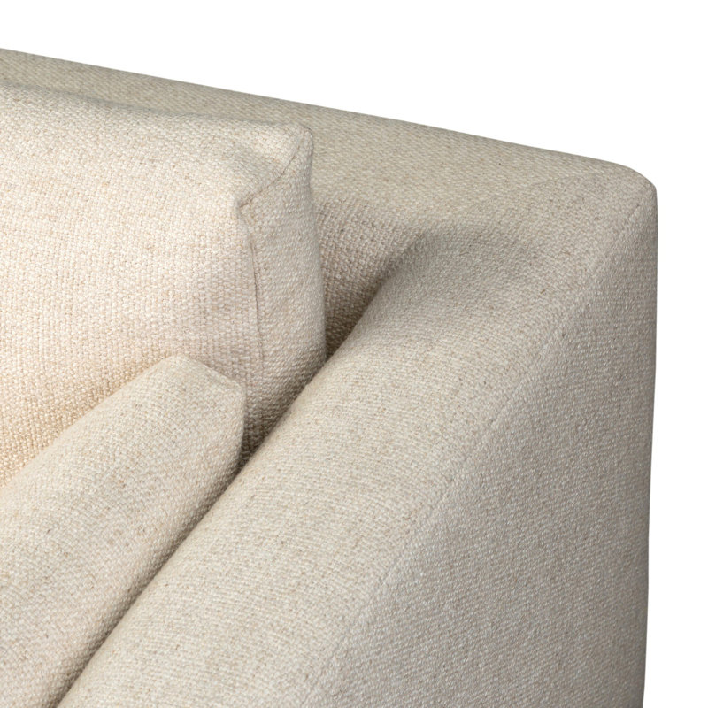 Harlin Sofa-96"-Surrey Cocoa, Thames Cream Linen Blend