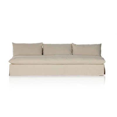 Zuri 94" Armless Slipcovered Sofa 