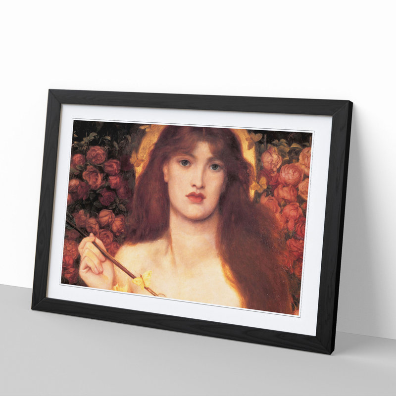 Venus Verticordia by Dante Gabriel Rossetti - Picture Frame Painting, 27cm H x 36cm W x 2cm D, Black Framed