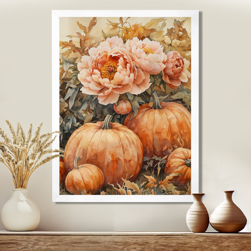 Blakemore - Floral Canvas Prints, 32" H x 16" W, Single Picture Framed Print, White