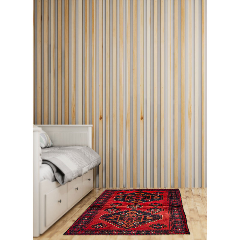 Tapis rouge Rizbaft 3 pi 3 po x 6 pi 1 po