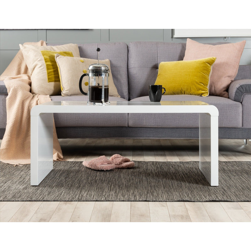 Zenya Modern White High Gloss Coffee Centre Table - Minimalist Sleek Style