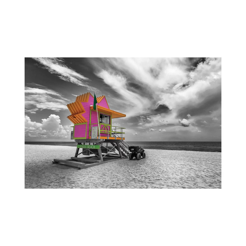 Miami Beach Flair by Melanie Viola - Wrapped Canvas Print, 20.32 cm H x 30.48 cm W